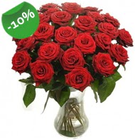 Vazo içerisinde 25 adet kırmızı gül  Kırklareli çiçek gönderme 