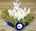 9 adet beyaz gül oyuncak  Kırklareli İnternetten çiçek siparişi 