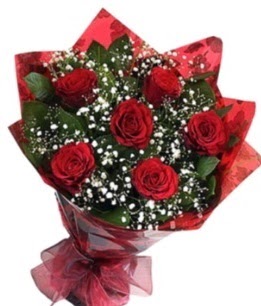 6 adet kırmızı gülden buket  Kırklareli çiçek siparişi vermek 