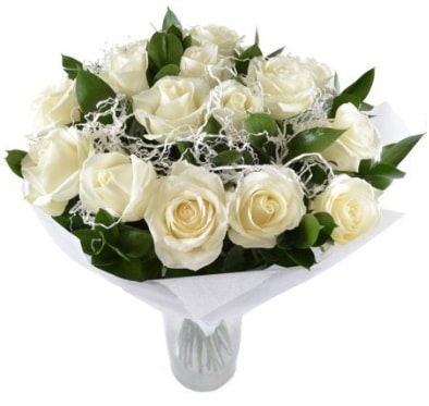 15 beyaz gül buketi sade aşk  Kırklareli çiçek online çiçek siparişi 